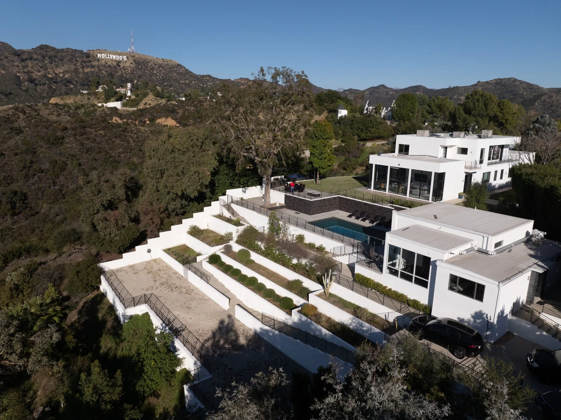 Aerial view of the Lakeview estate